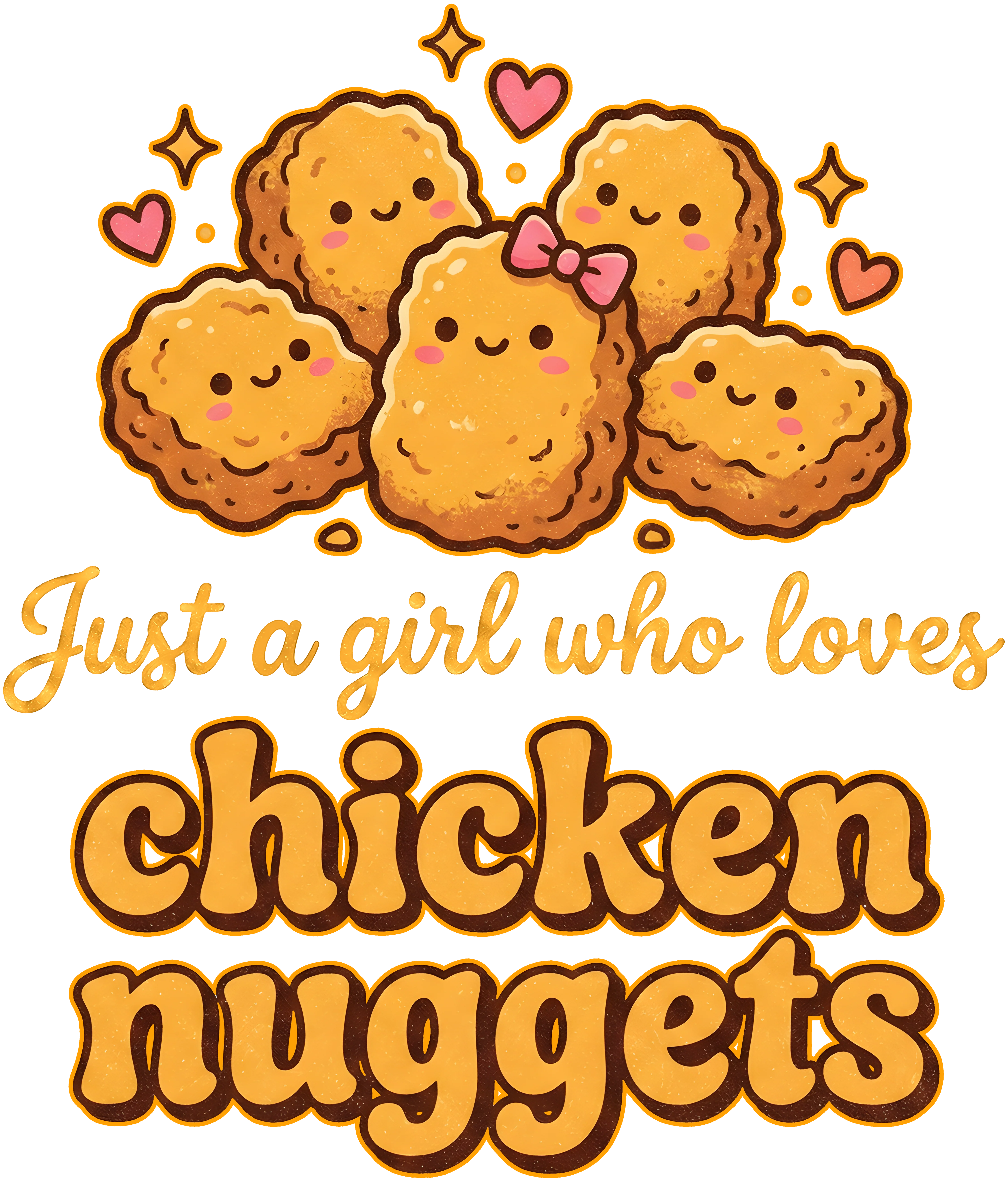 Just a Girl Who Loves Chicken Nuggets – Direct to Film (DTF) Transfer - Image 3