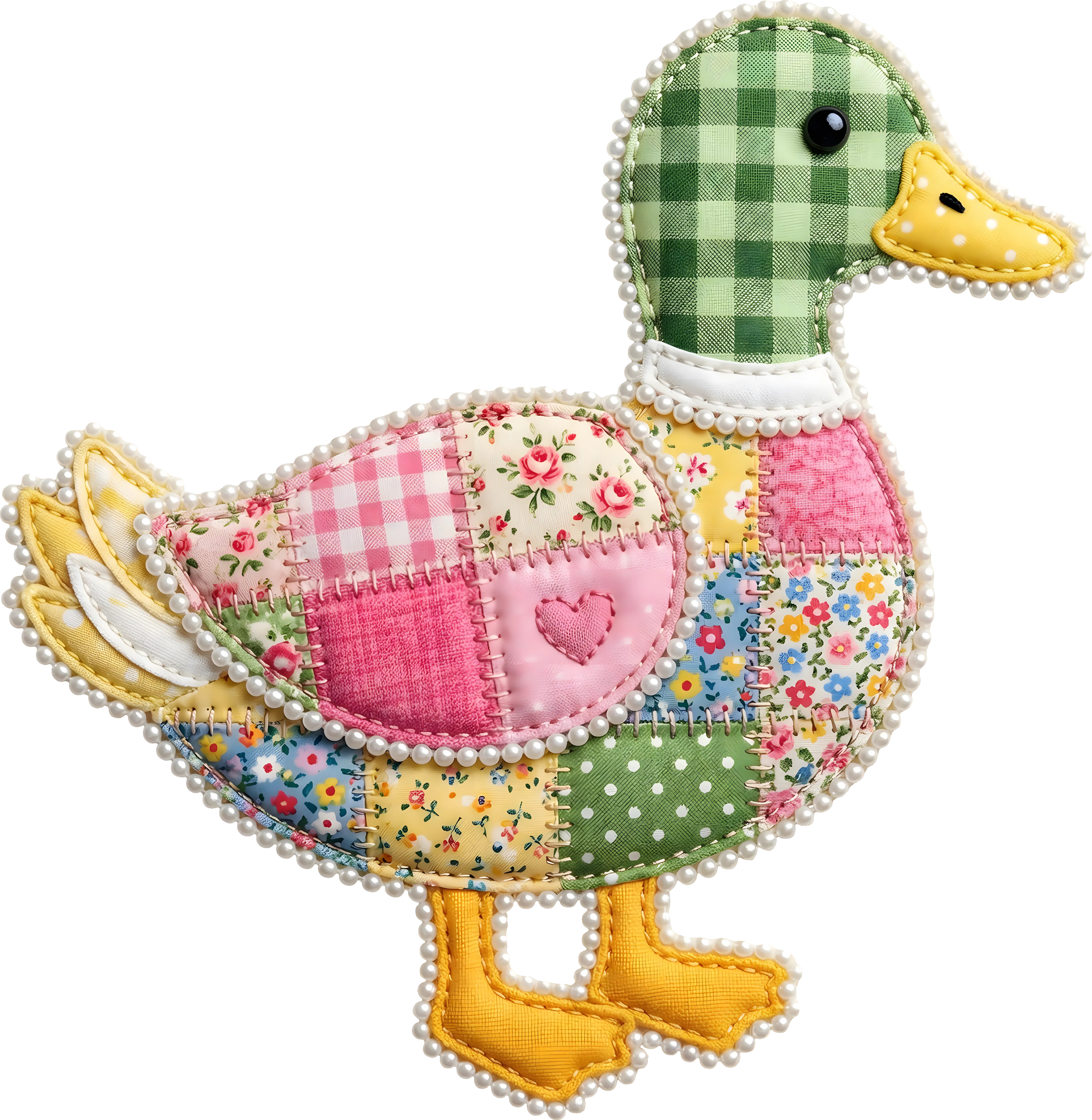 Patchwork Easter Duck DTF Transfer - Ready to Press Duck Designs - Image 3