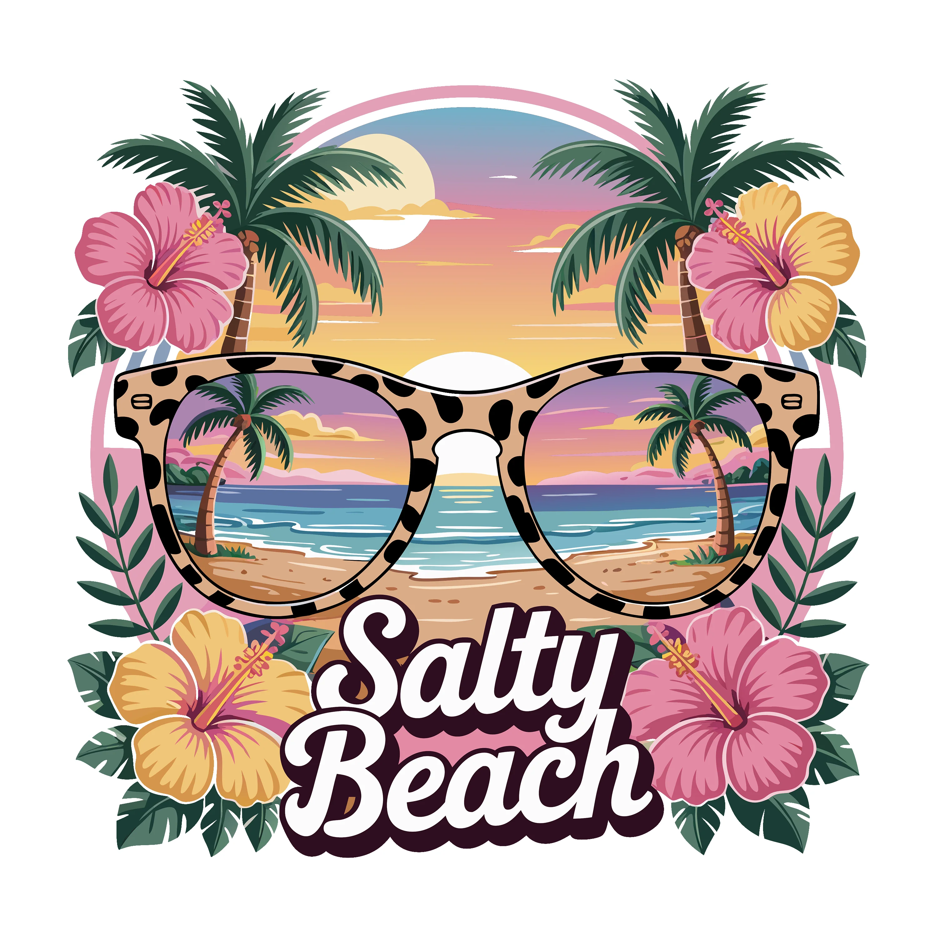 "Salty Beach" Leopard Sunglasses – Premium DTF Transfer - Image 3