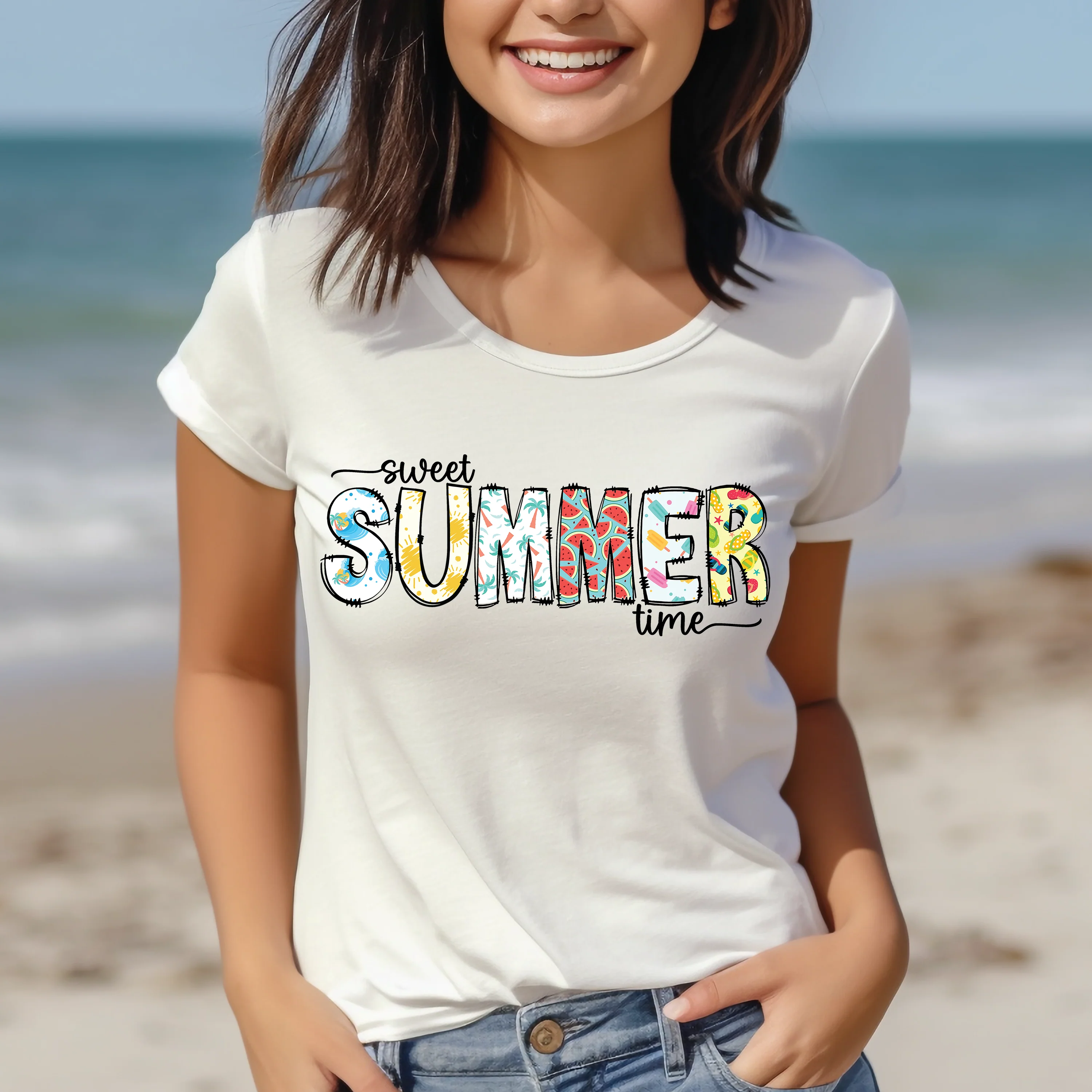 Sweet Summertime Fun DTF Heat Transfer - Image 2